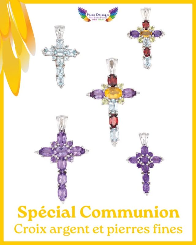 Le temps de communion, des baptêmes, ou simplement des fêtes chrétiennes, sont à l'honneur avec ces magnifiques croix en argent sertie de pierres fines facettées.
Amethyste, Topaze, ou avec un mix de 5 minéraux différents (grenat, citrine, peridot, topaze et amethyse)
Un cadeau intemporel pour immortaliser un évènements marquant dans une vie.
#boutiquemineraux #vendee #vendeelessentielvientducoeur #pâques #paques #minéraux #bijoux #améthyste #citrine #minerauxbresil #Spiritualité #amethyste #artisanat #Gemstones #plumedesanges #lithotherapie #destinationlarochesuryon #communion #bapteme #bâpteme #baptème